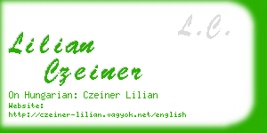lilian czeiner business card